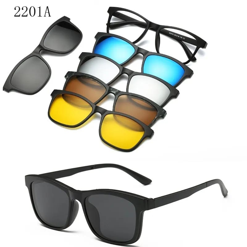 Multi-3 in 1 Lens Polarized Sunglasses Set | Magnetic Clip-On Glasses