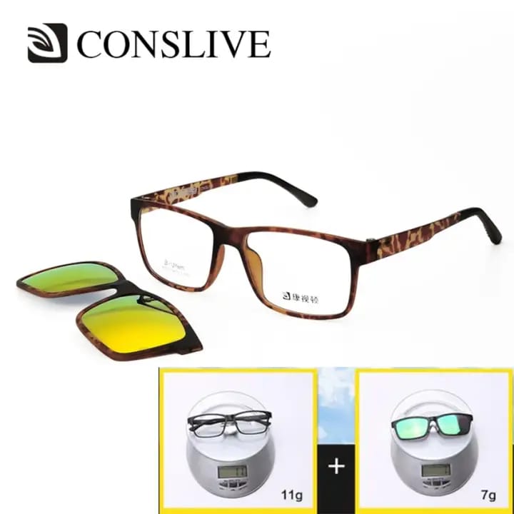 Ensemble de lunettes de soleil polarisées à verres multiples 3 en 1 | Lunettes à clipser magnétiques